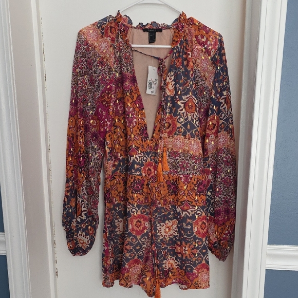 Forever 21 Floral Multicolor Bohemian Romper - Picture 1 of 7